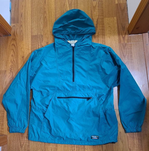 L.L. Bean Other - Vintage 90's LL Bean Pullover Kangaroo Rain Jacket Size Large